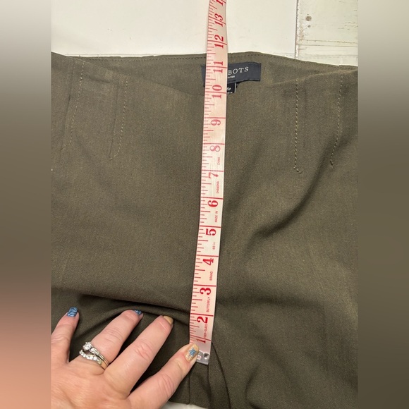Talbots Petite Pants Green Size 6P Mid Rise Career Office Pant Polyester Blend - Picture 4 of 8